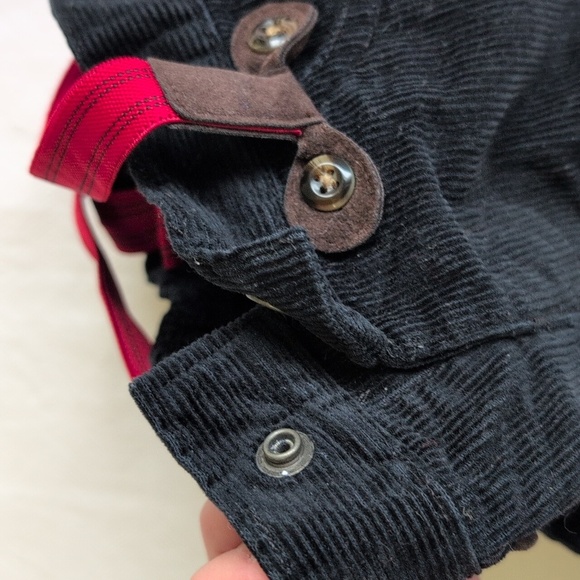 carter's black cotton corduroy suspenders pants 3 months baby boy - Picture 4 of 7